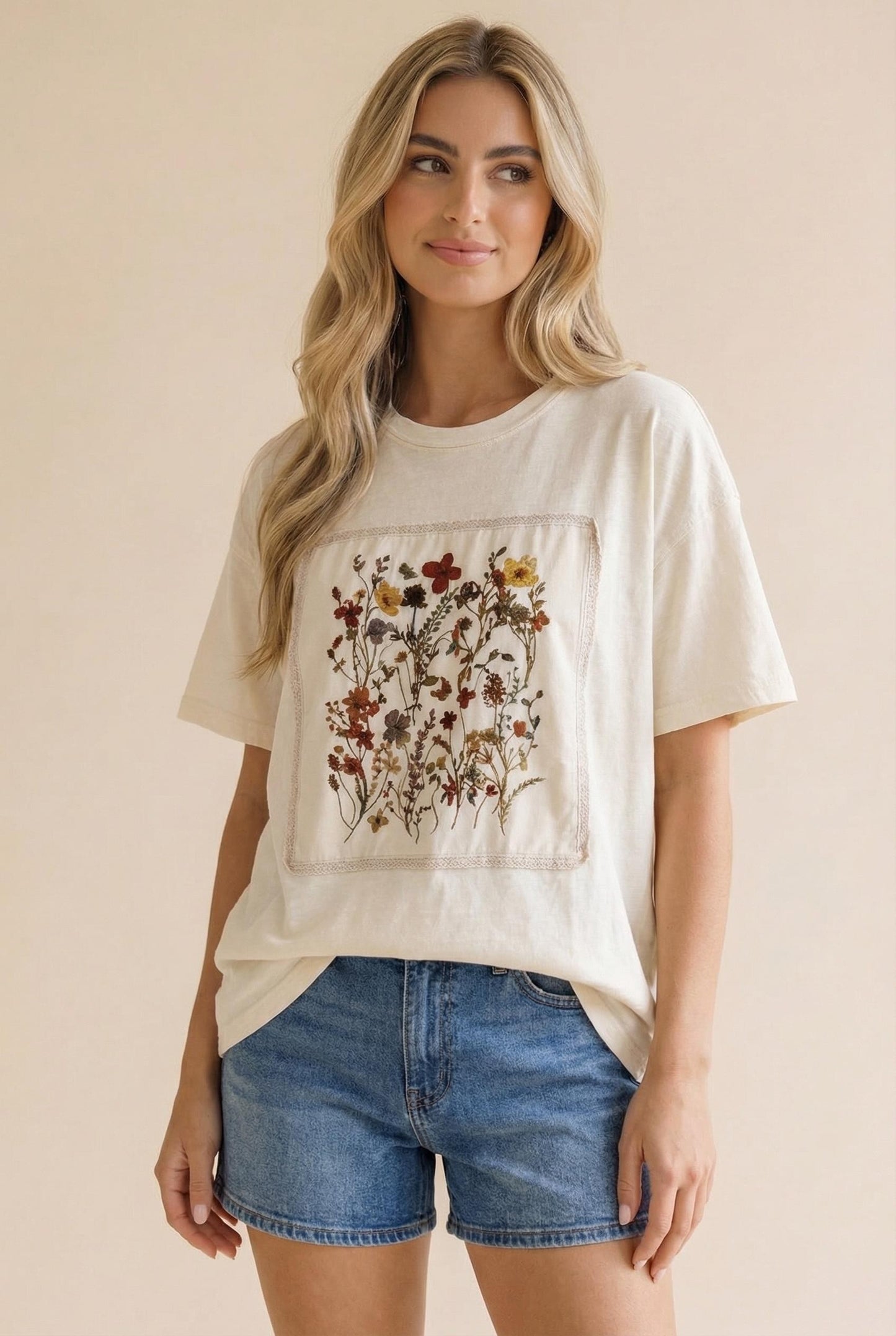 Floral Patchwork Top