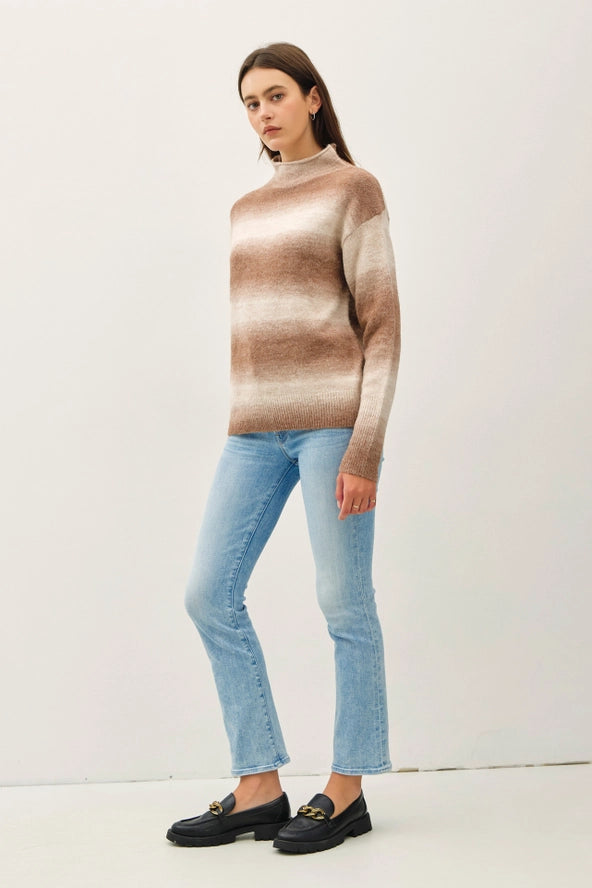 Tonal Gradient Wool Blend Sweater