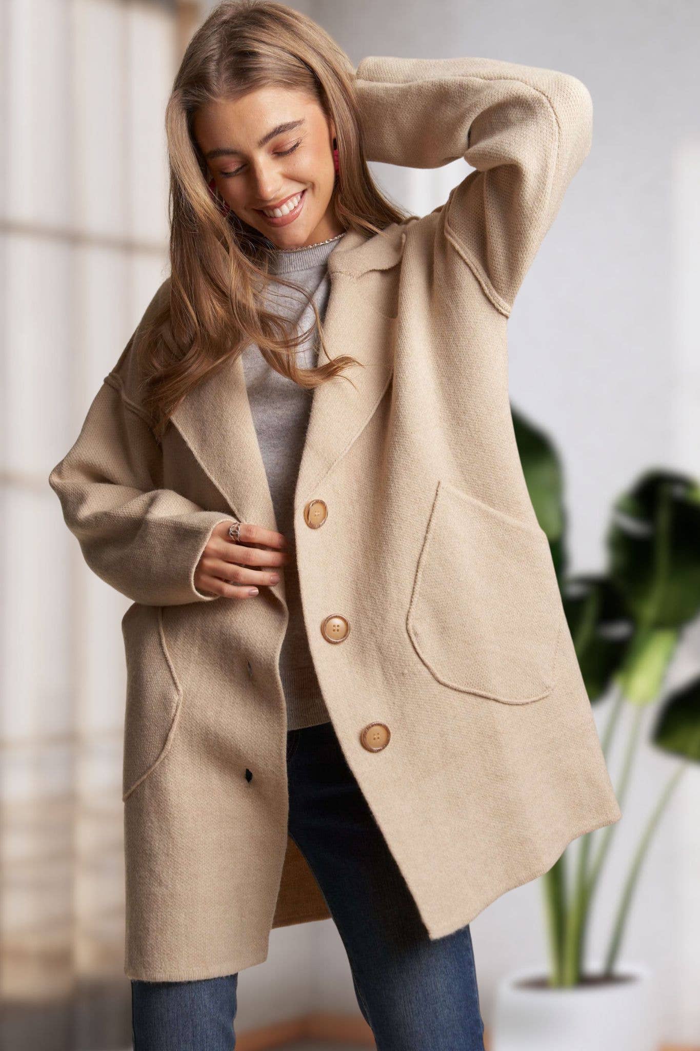 Sweater Coat | Oatmel