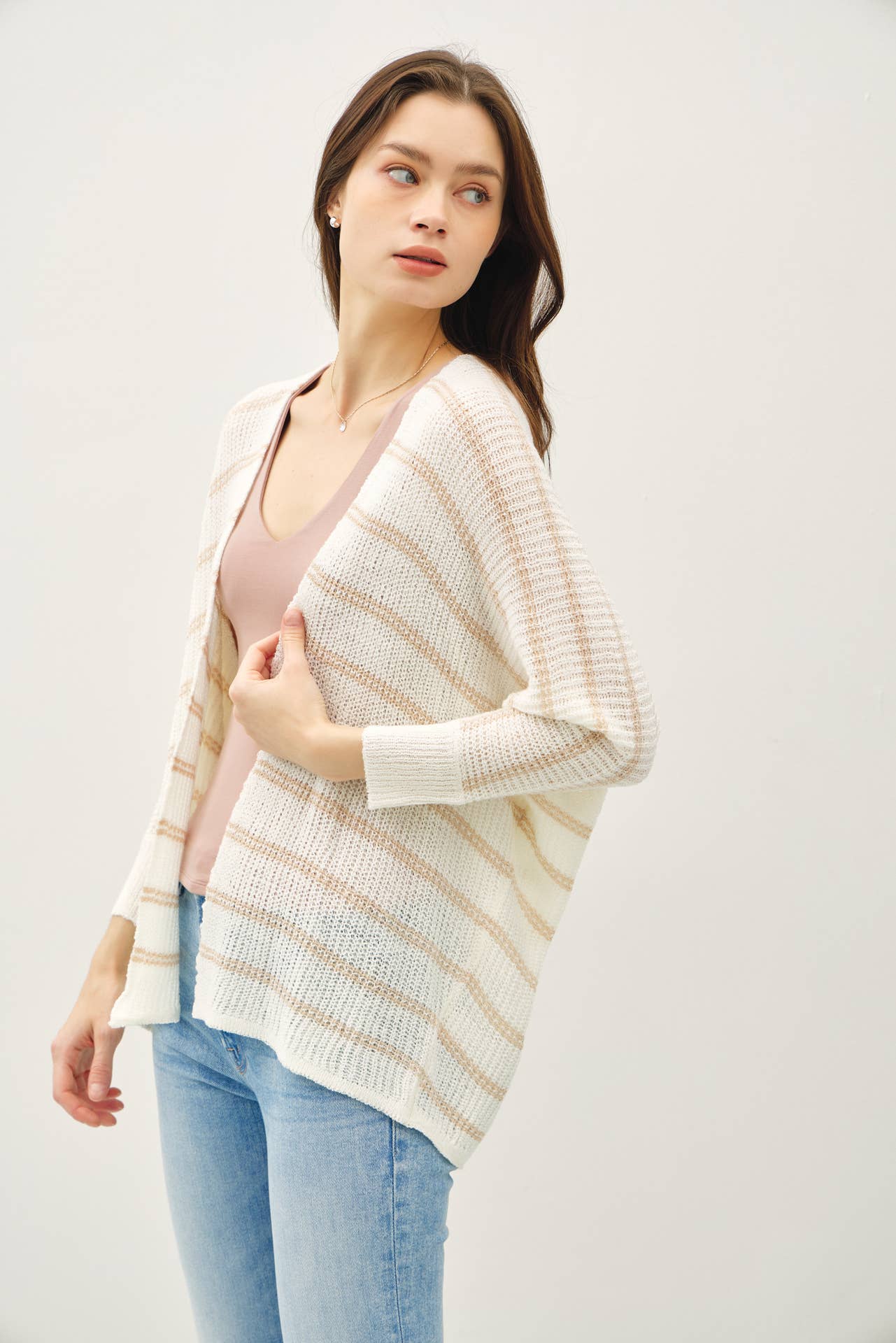 Dolman Sleeve Open Cardigan