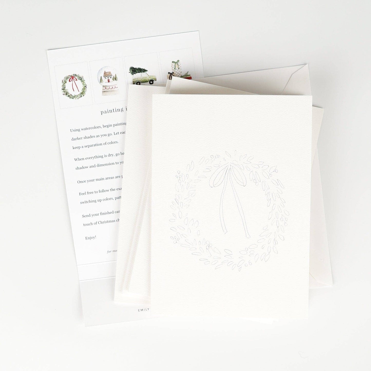 Paintable Notecards | Christmas Cheer