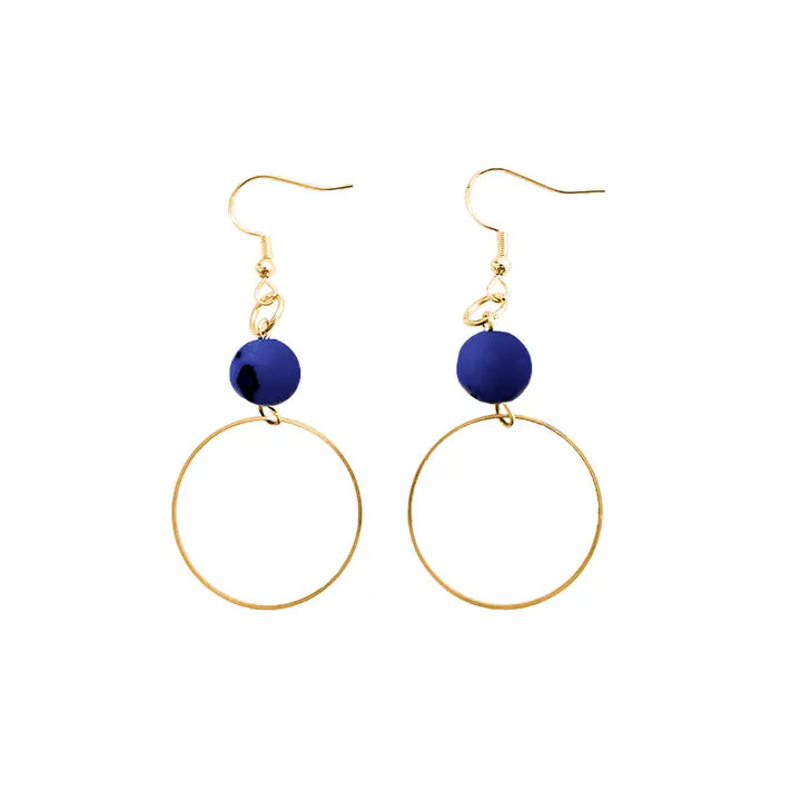 Acai Hoop Earrings | Blue