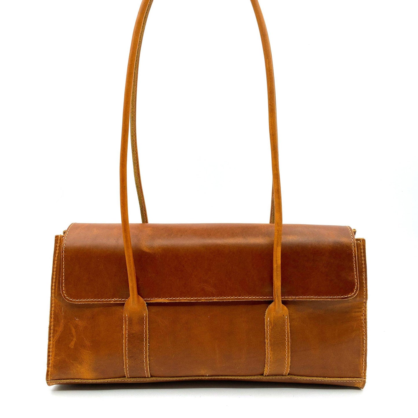 East-West Shoulder Bag in Cognac