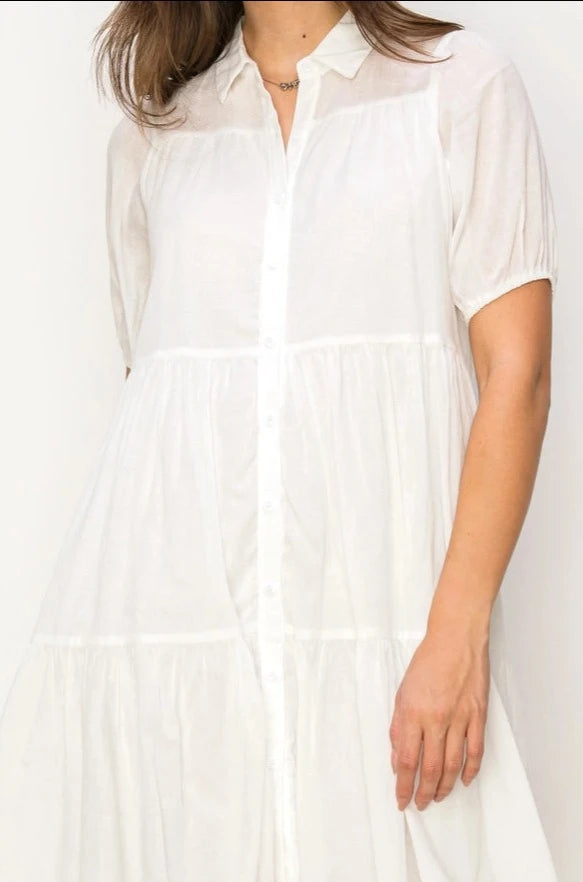 Tiered Shirt Dress