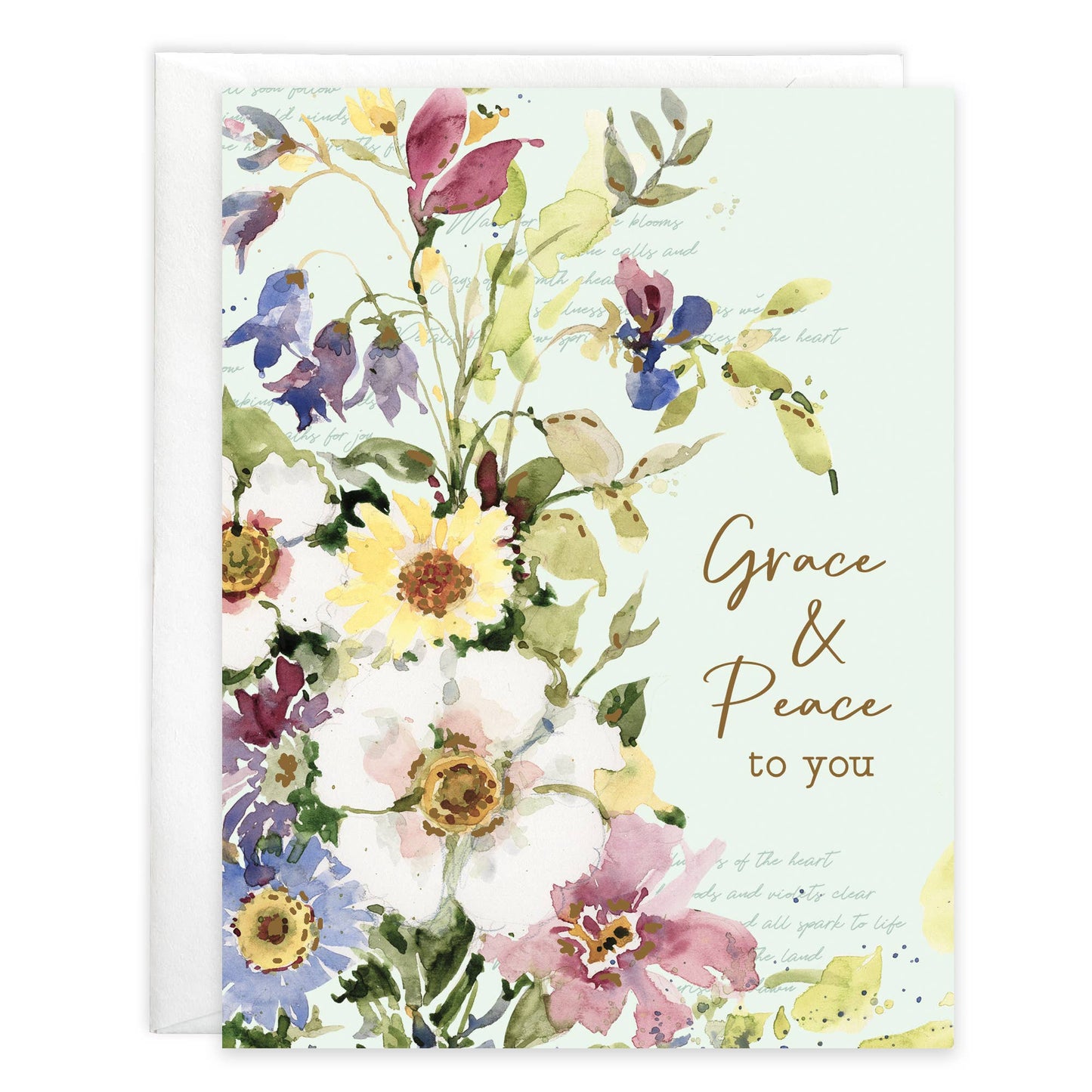 Sympathy Card | Yellow & Purple Flowers