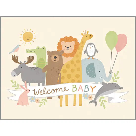 Baby Card | Animal Hello