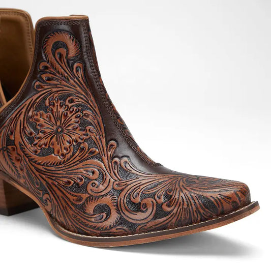 Myra Handtooled Booties