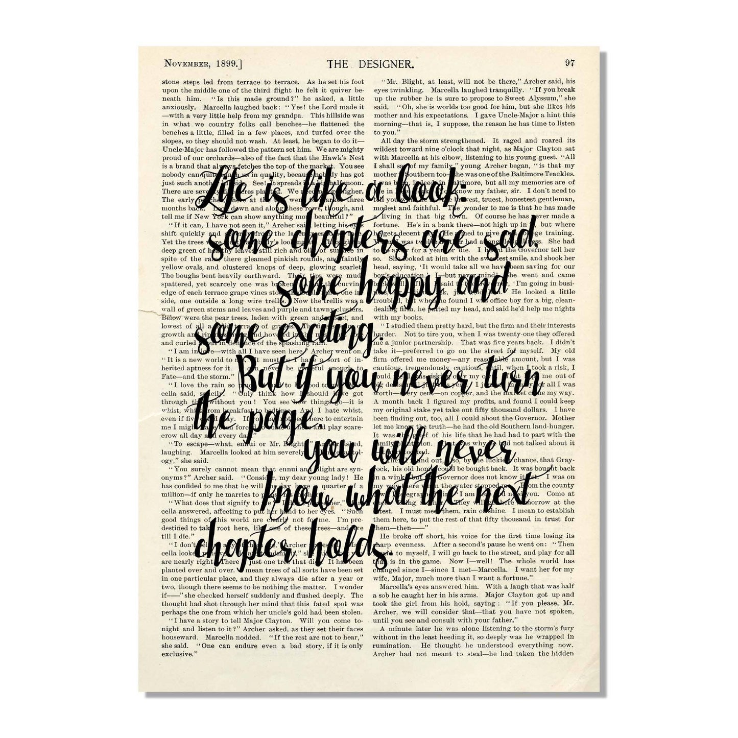 Life Is Like Reading A Book Print