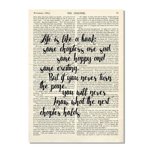 Life Is Like Reading A Book Print