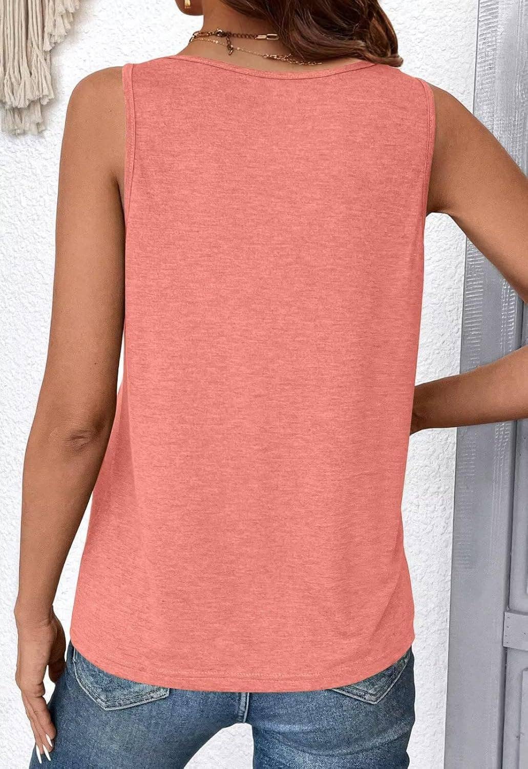 Loose Fit Solid Sleeveless Top