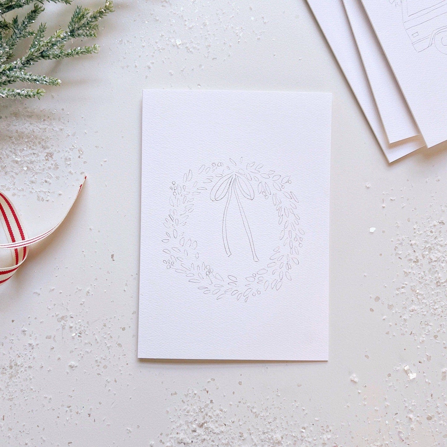 Paintable Notecards | Christmas Cheer
