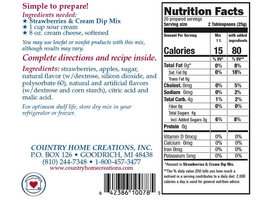 Strawberries & Cream Dip Mix