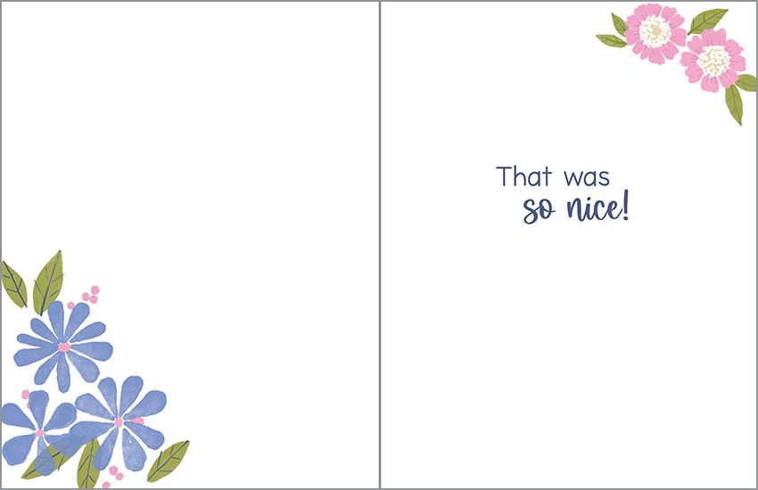 Thank You Card | Floral On Navy