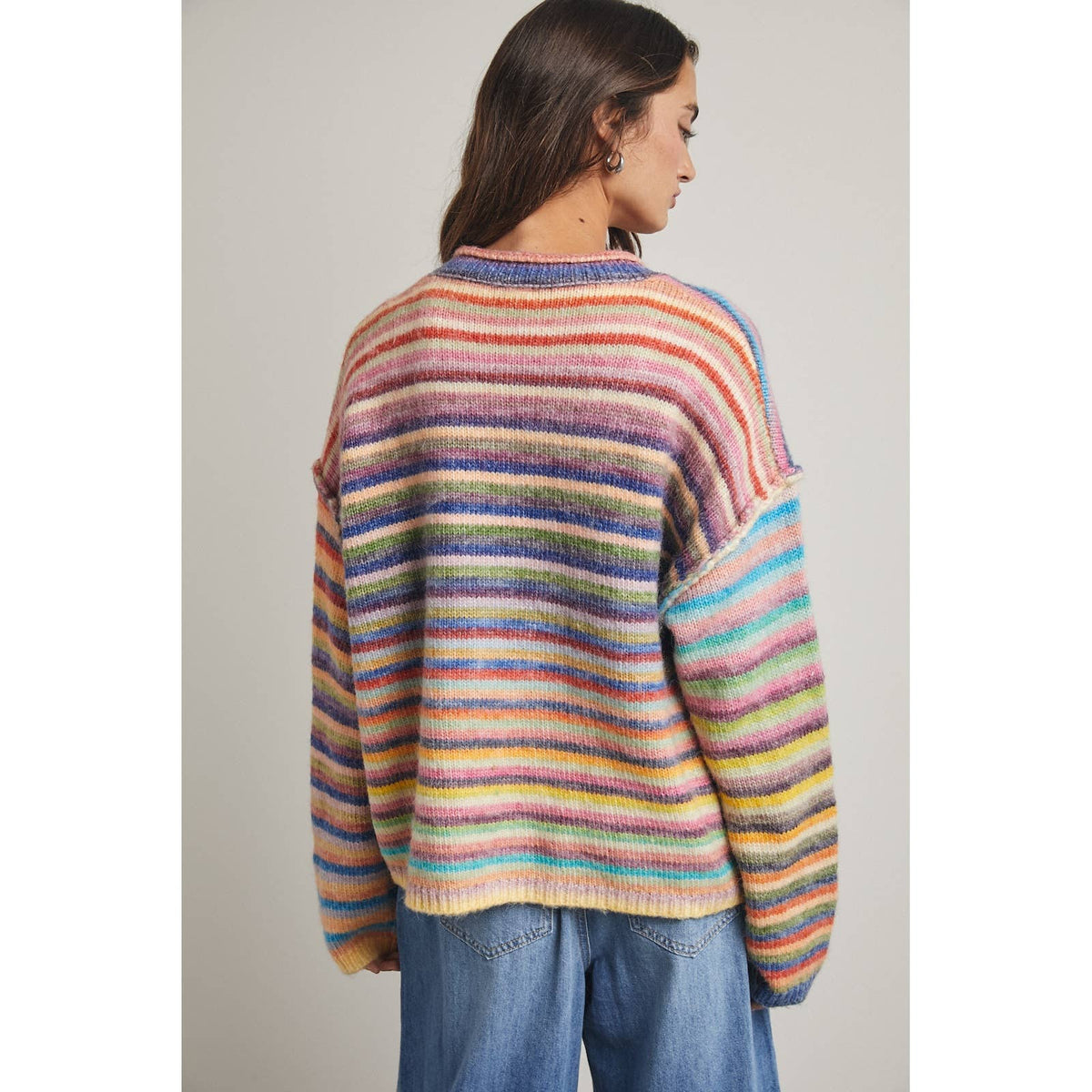 Rainbow Button Up Cardigan