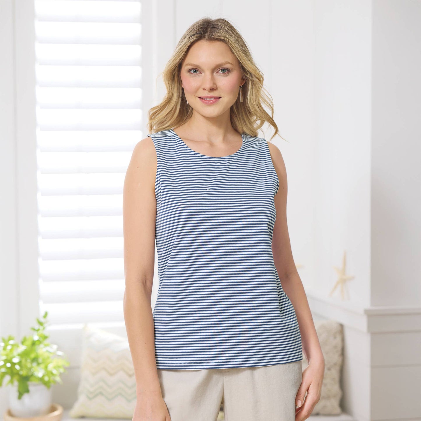 Two Way Convertible Stripe Tank