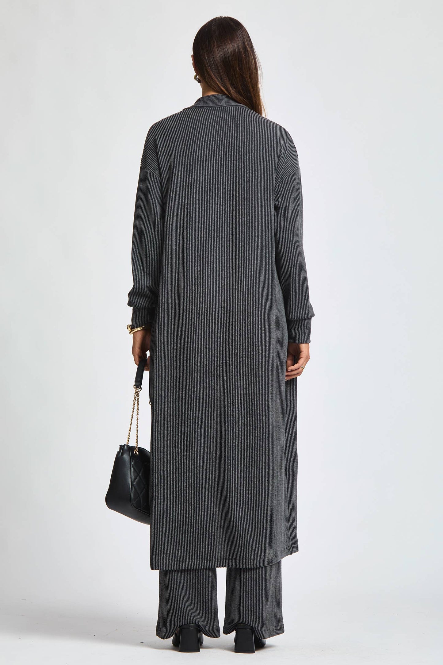 Longline Cardigan + Relaxed Pants Set