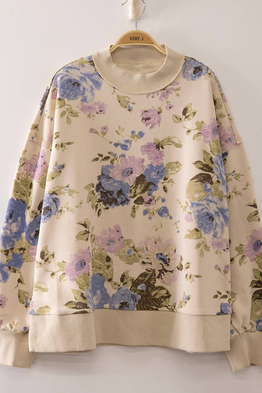  Floral Print Sweatshirt