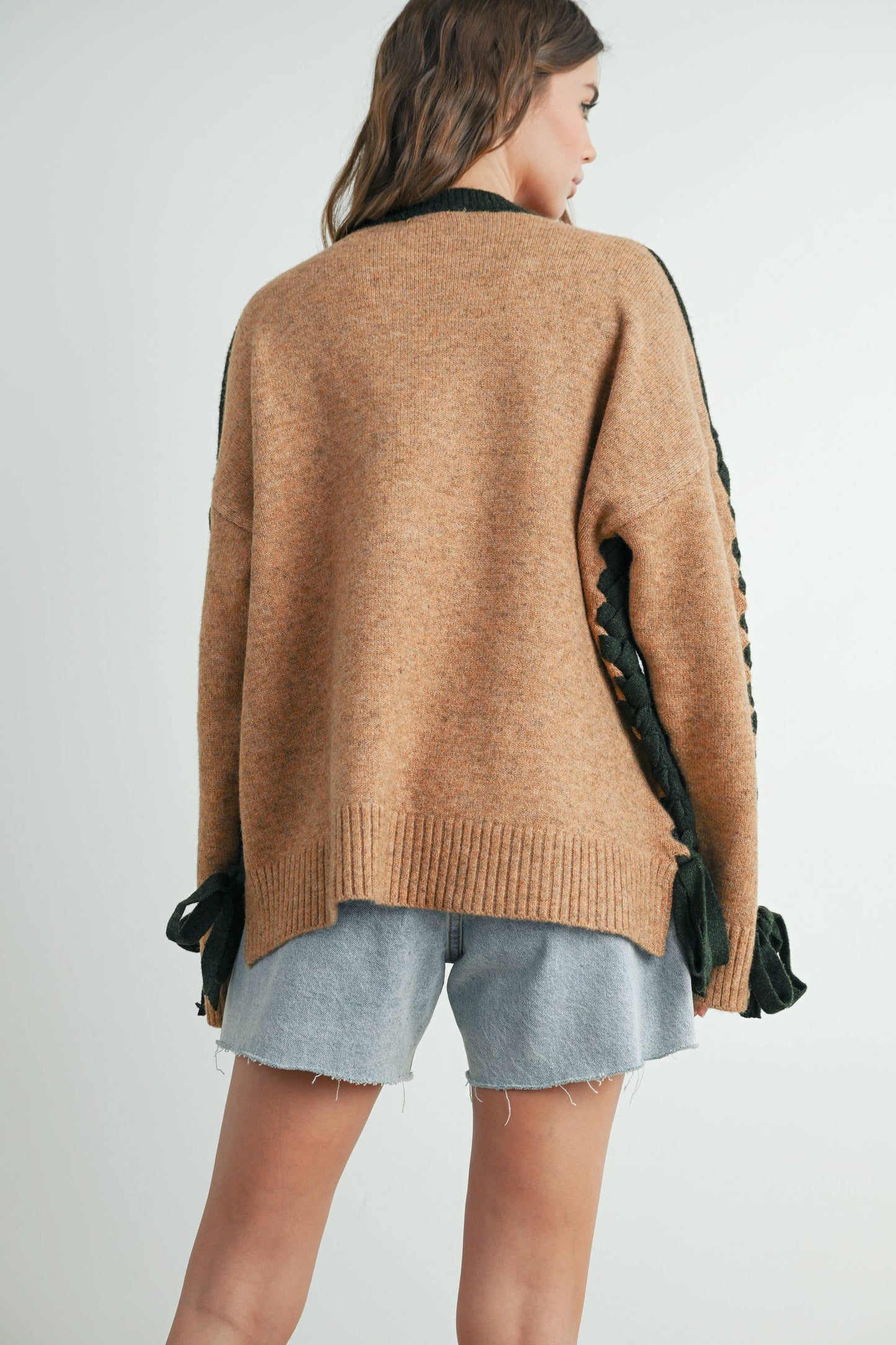 Crew Neck Long Sleeve Pullover Sweater