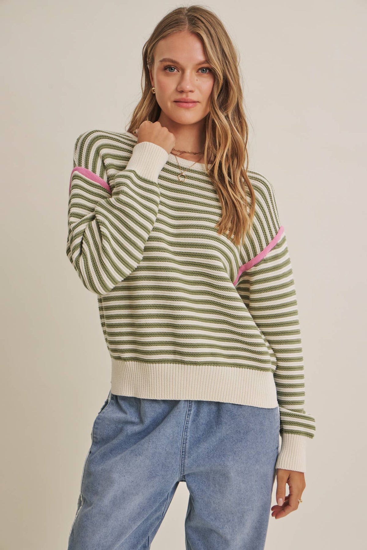 Striped Cotton Sweater