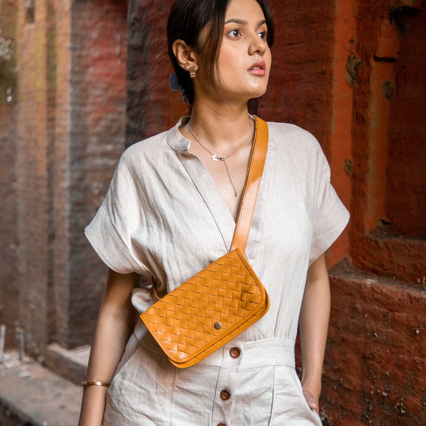 Woven Belt Bag | Honey