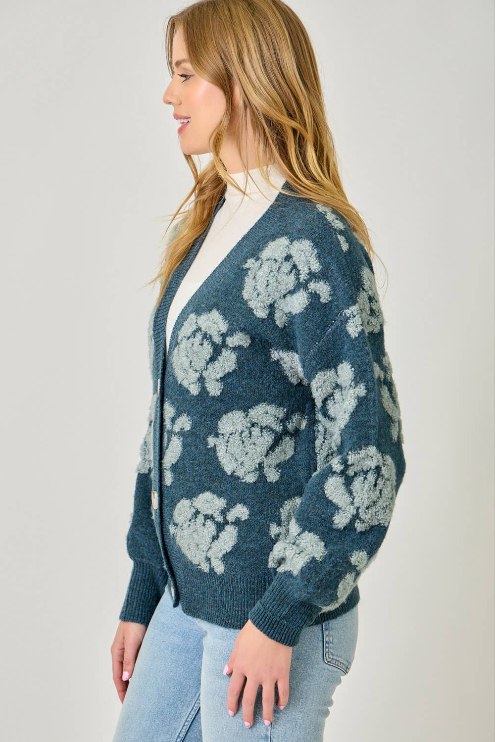 Floral Button Down Cardigan