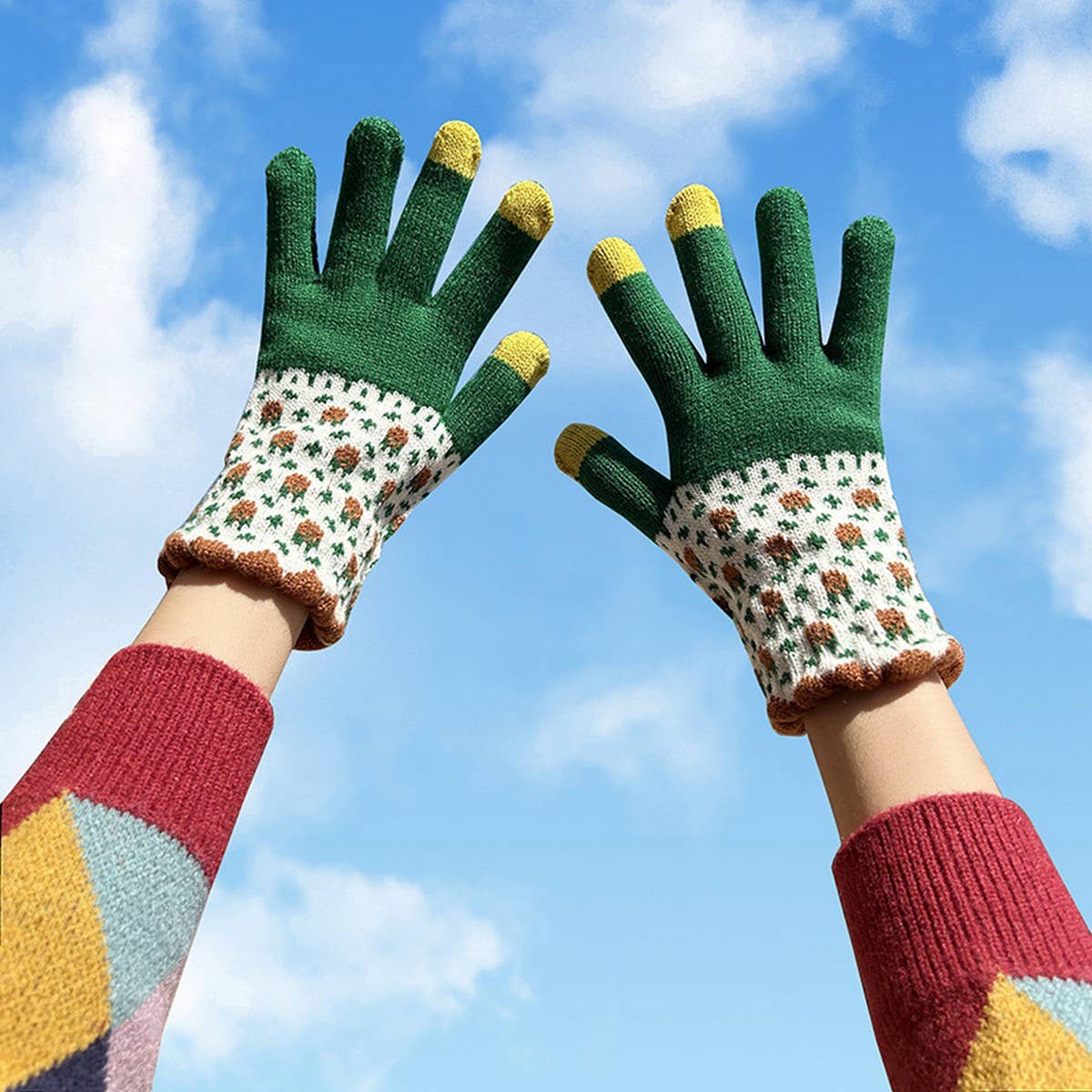 Cute Knit Touchscreen Gloves