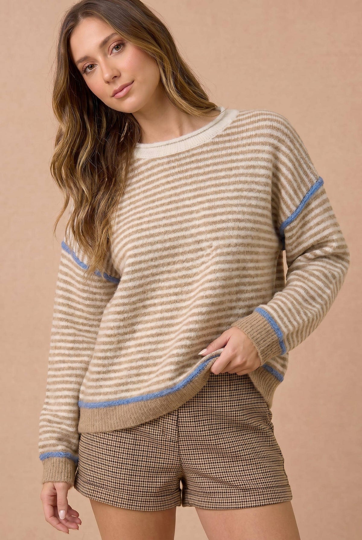 Stripe Sweater | Taupe