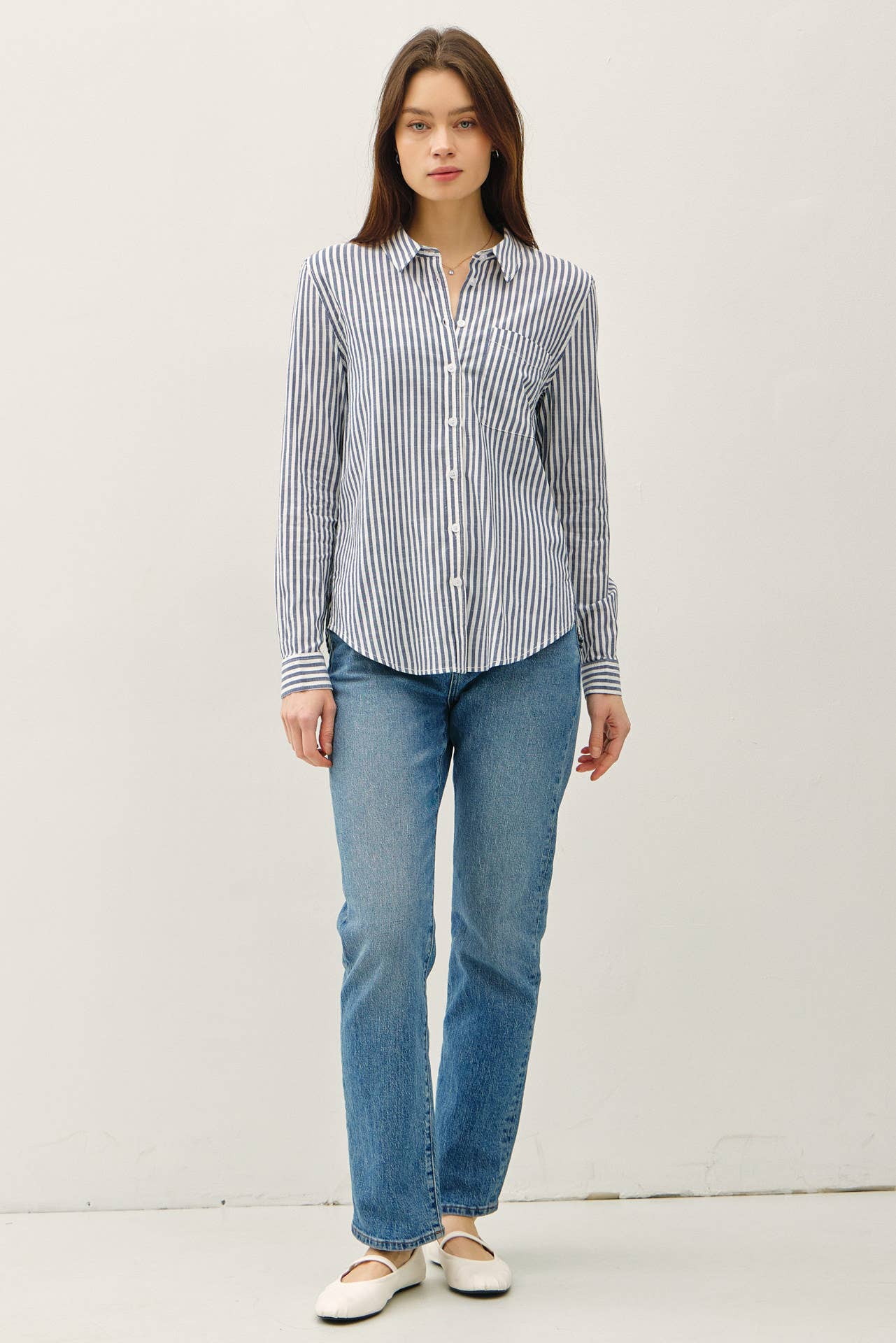 Striped Collard Shirt