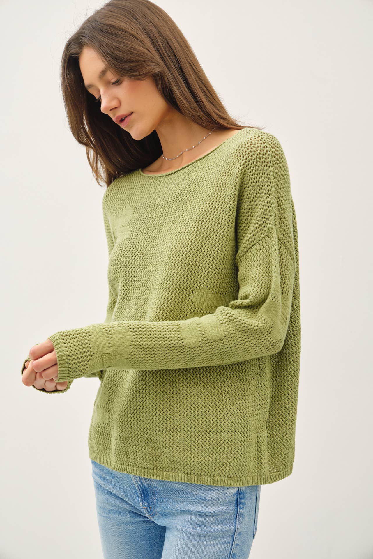 Lightweight Crochet Knit Sweater