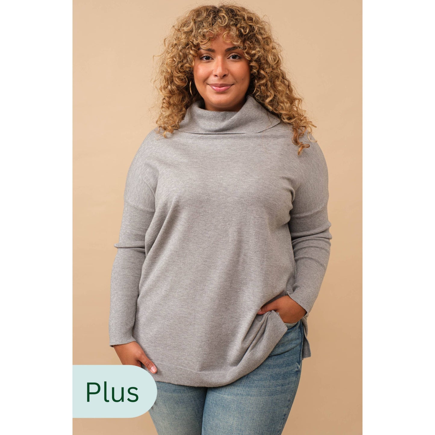 Soft Knit Turtleneck Pullover Sweater