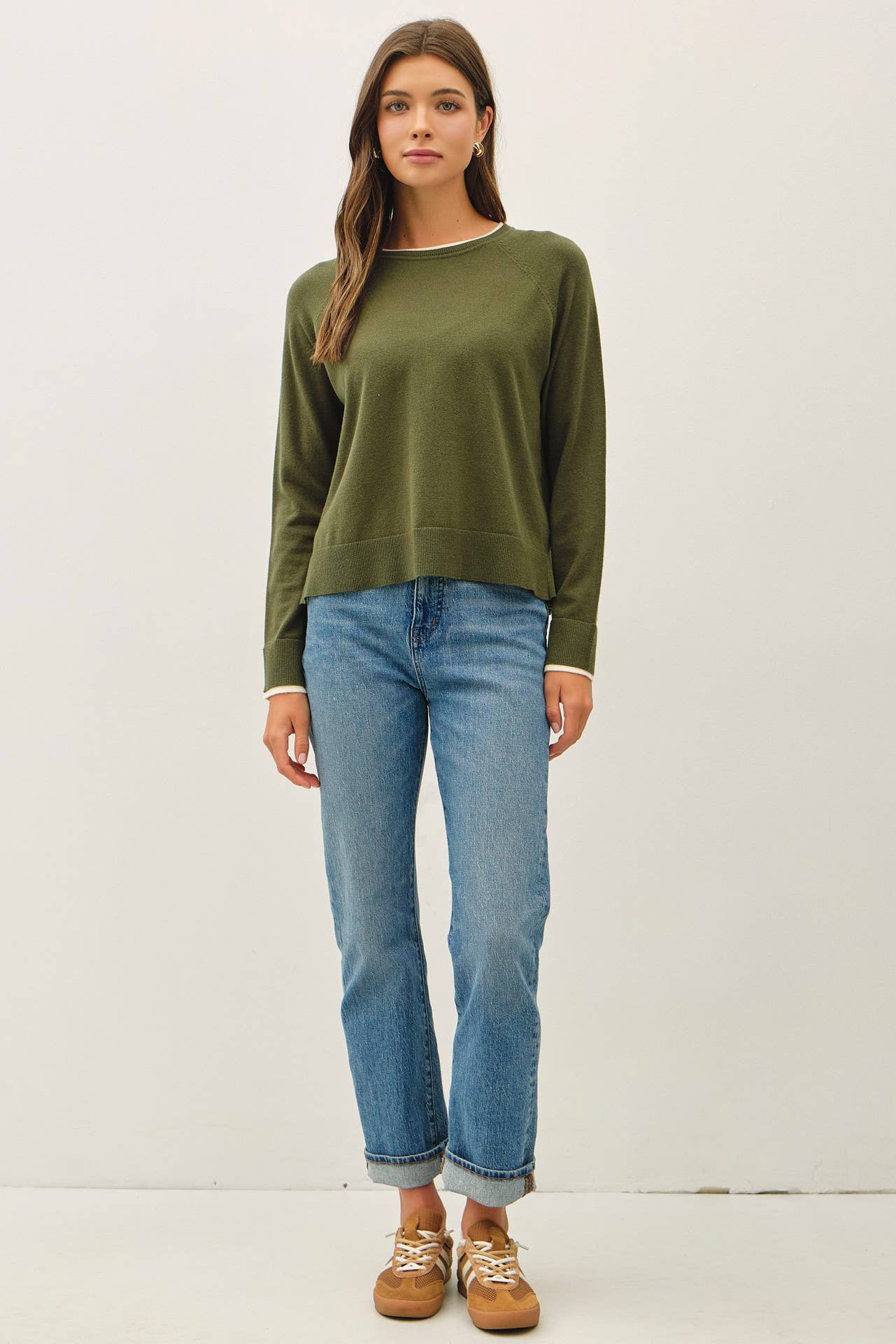 Double Layered Raglan Sweater