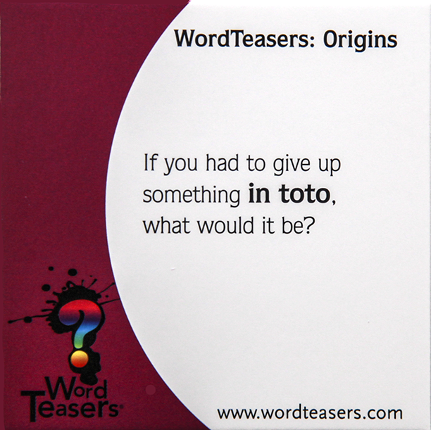 Word Teasers | Origins