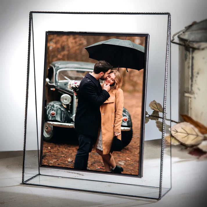 Beaded Clear Glass Picture Frames