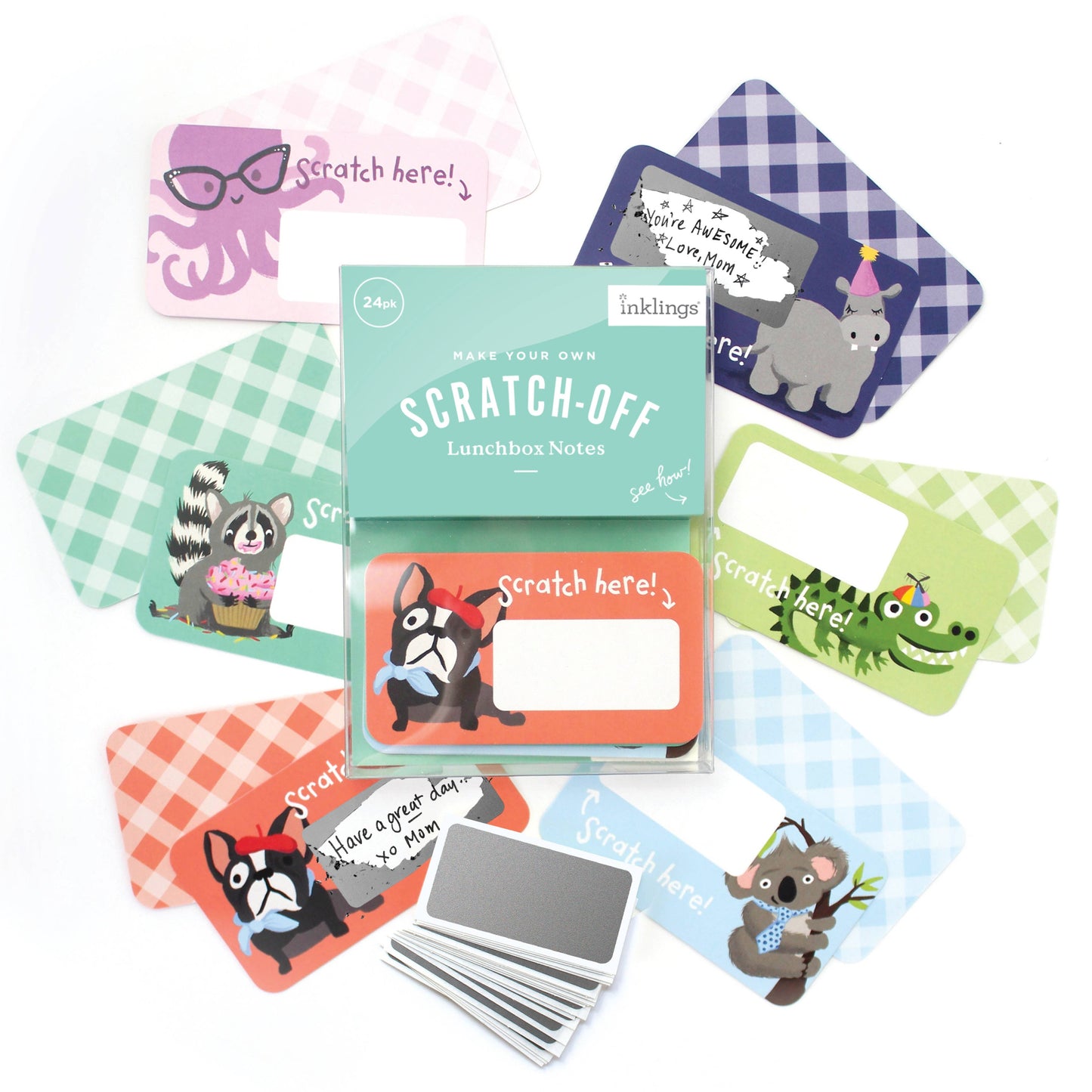 Scratch-off Lunchbox Notes | Animals