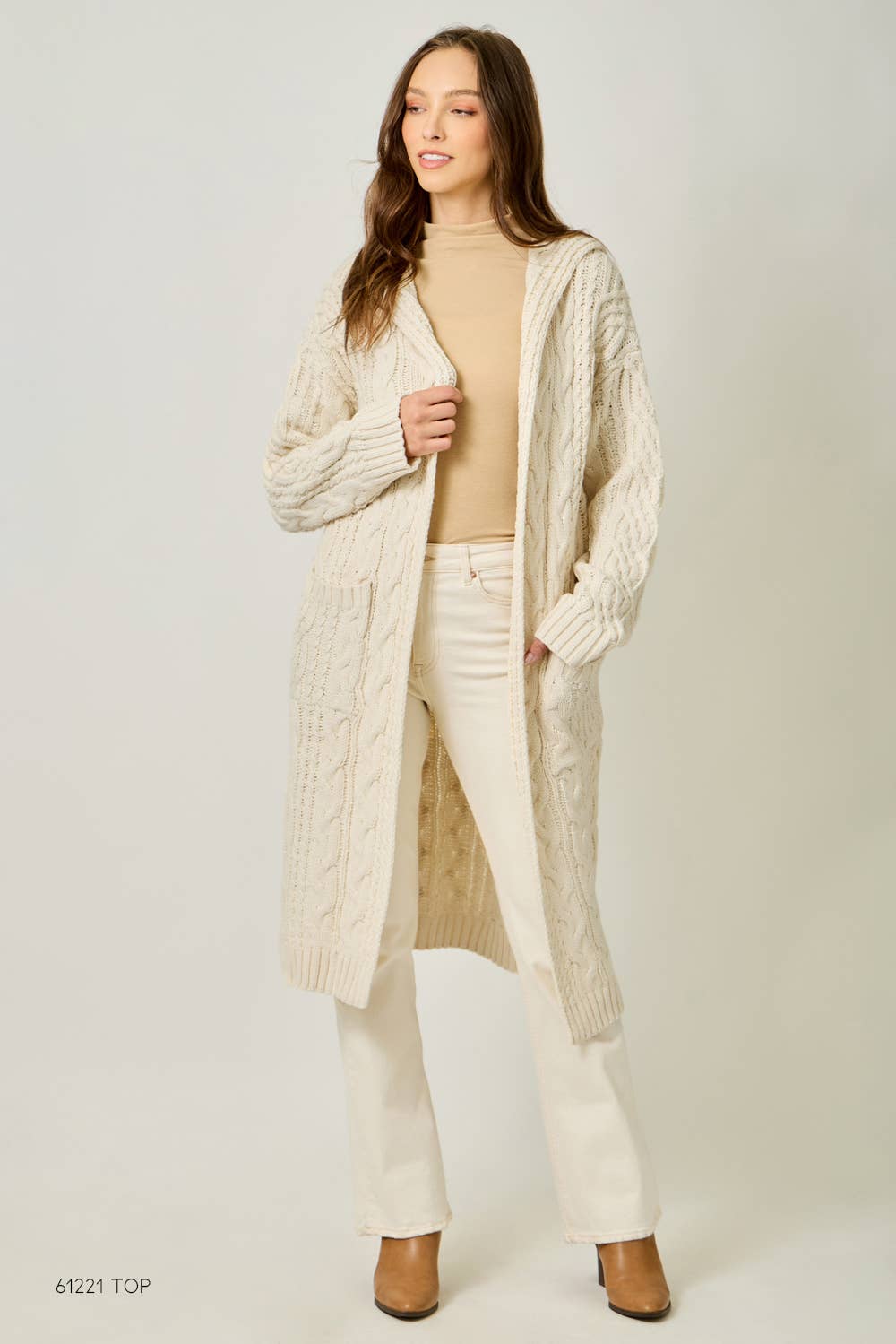 Long Hooded Cardigan