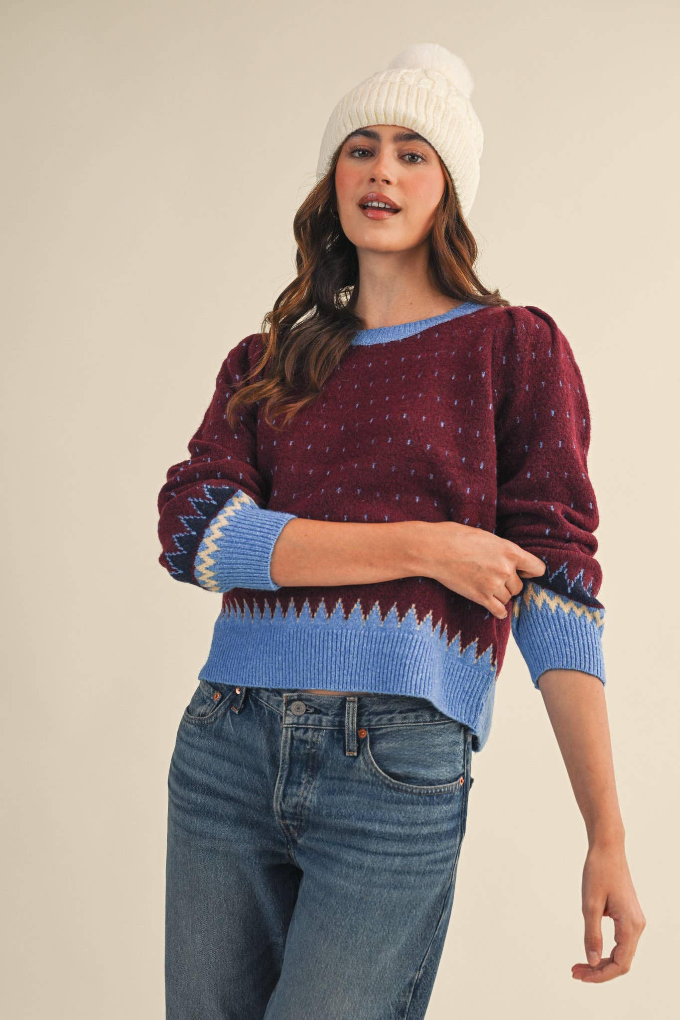 Geometric Knit Sweater