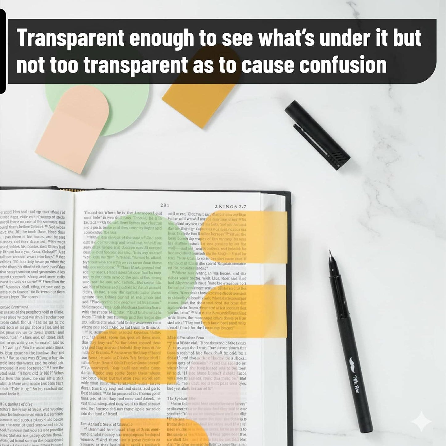 Mr. Pen | Bible Transparent Sticky Notes