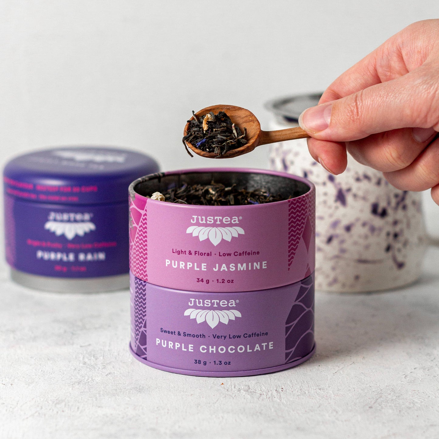 Purple Tea Trio Tin & Spoon