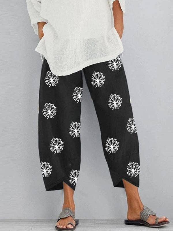 Boho Tulip Hem Ankle Pants