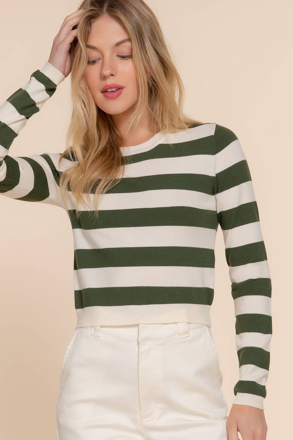 Cropped Fitted Sweater