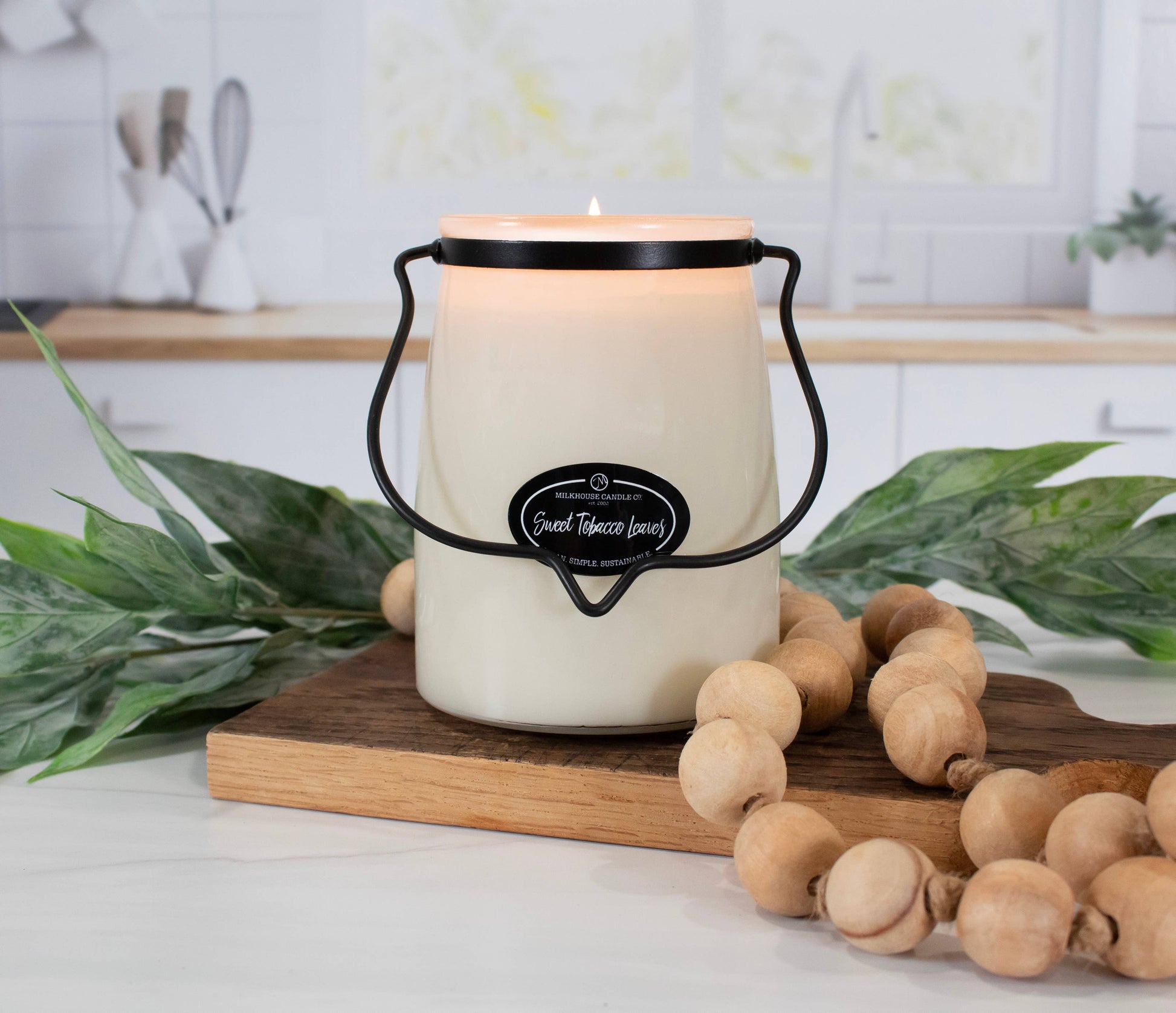 sweet tobacco leaves candle Soy Wax Melts This Sweet Tobacco Leaves butter jar candle is a Milkhouse Candle Creamery original Sweet Tobacco, Coconut and Apricot Free delivery on