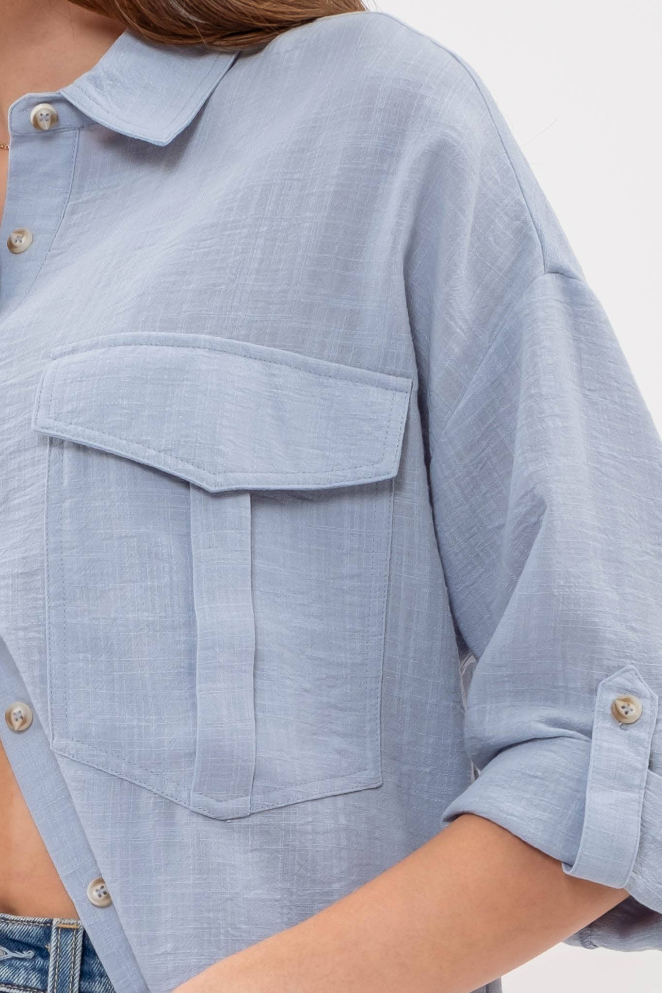 Roll-Up Button Down | Blue