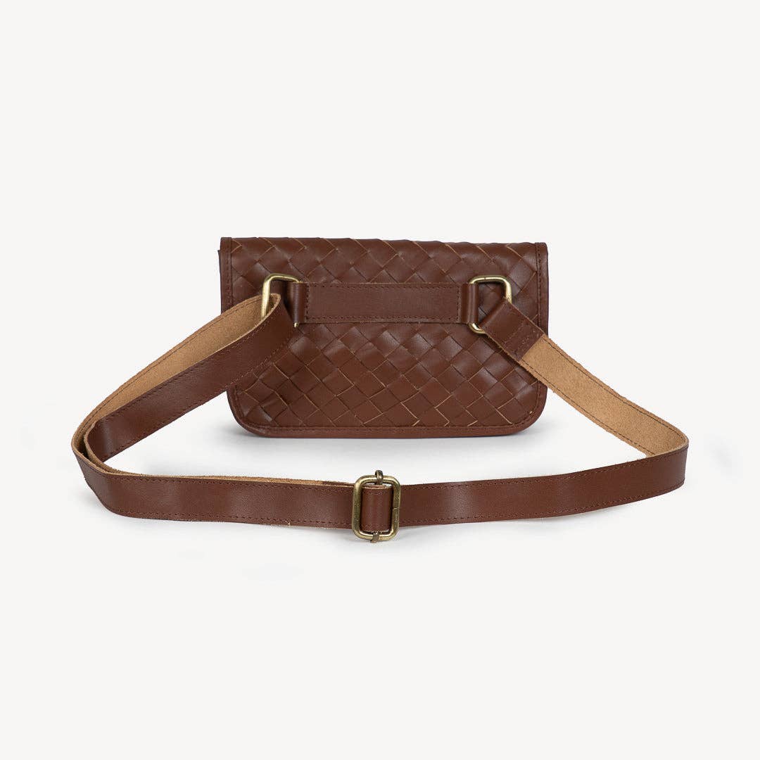 Woven Belt Bag | Chocolate Brown