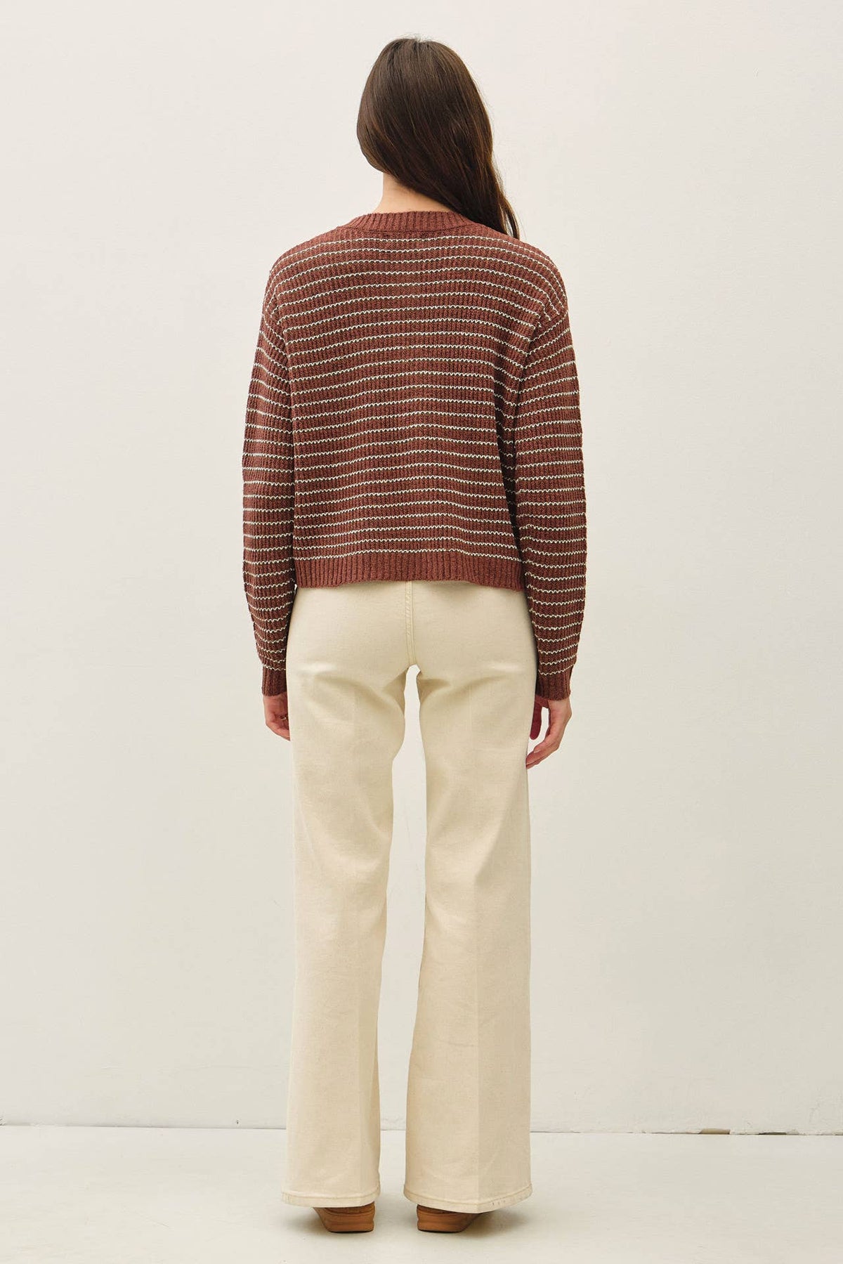 Boxy Cardigan | Sepia