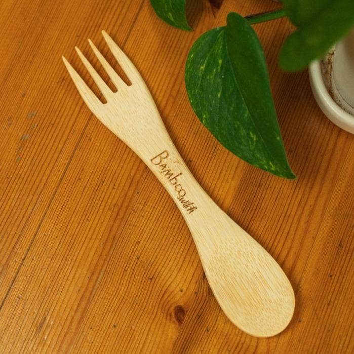 Bamboo Spork Utensil | Large