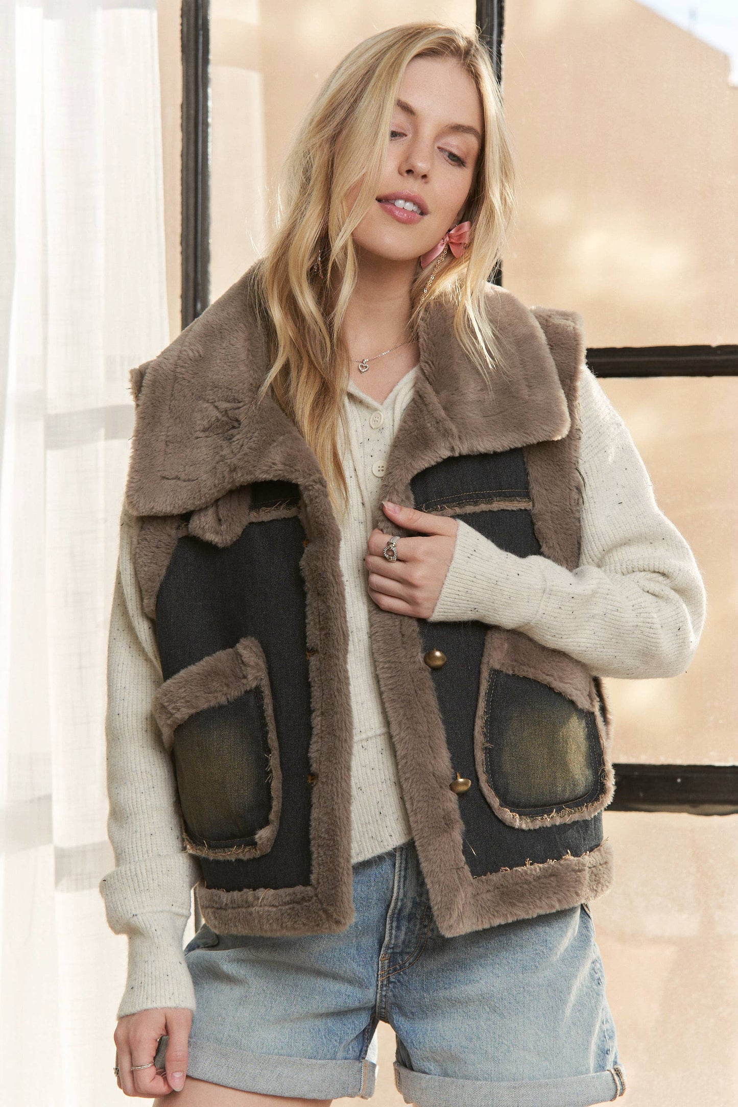 Faux Fur Lined Vest