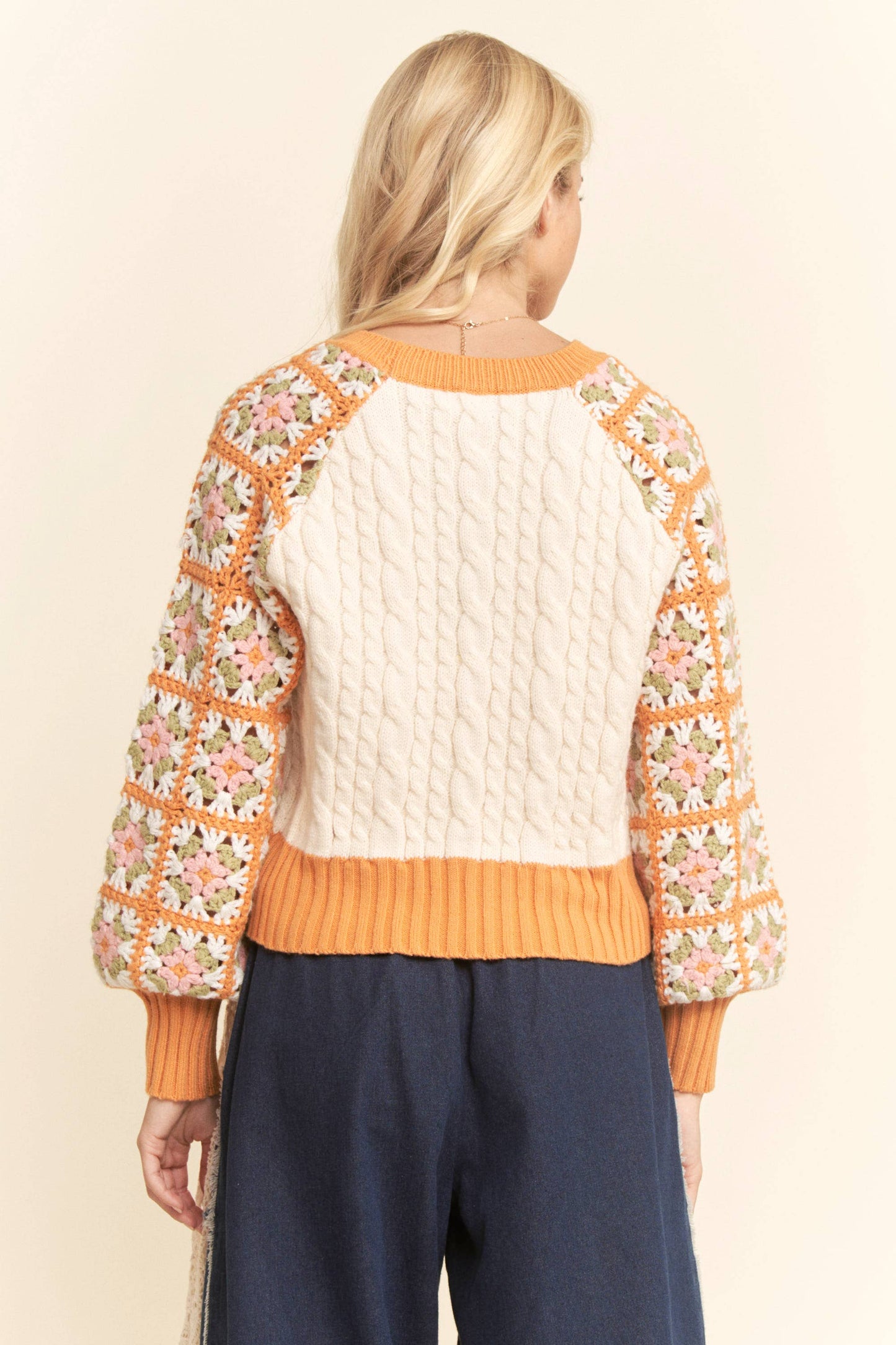 Crochet Sleeve Sweater