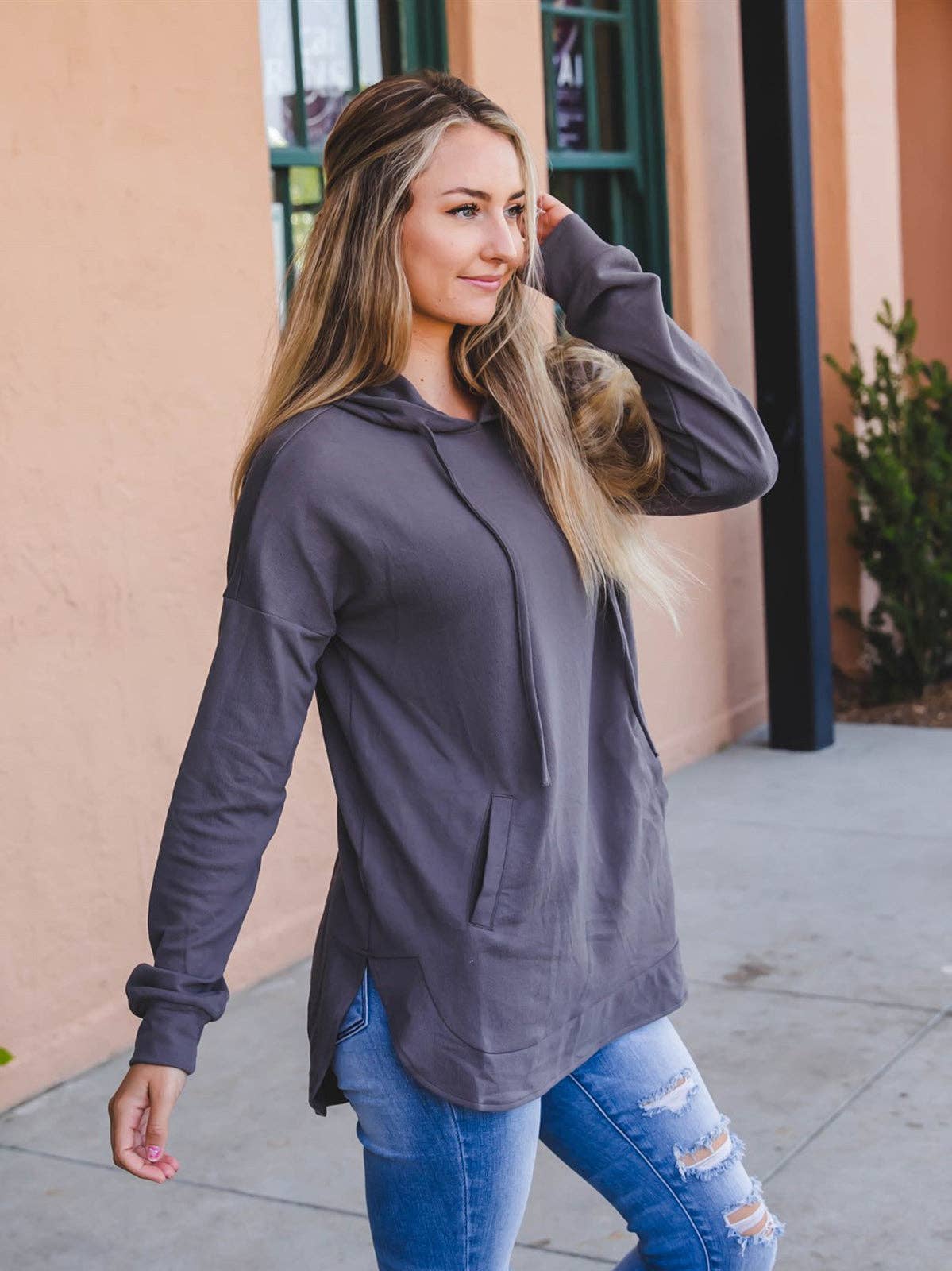 Soft Hooded Front Pocket Sweater