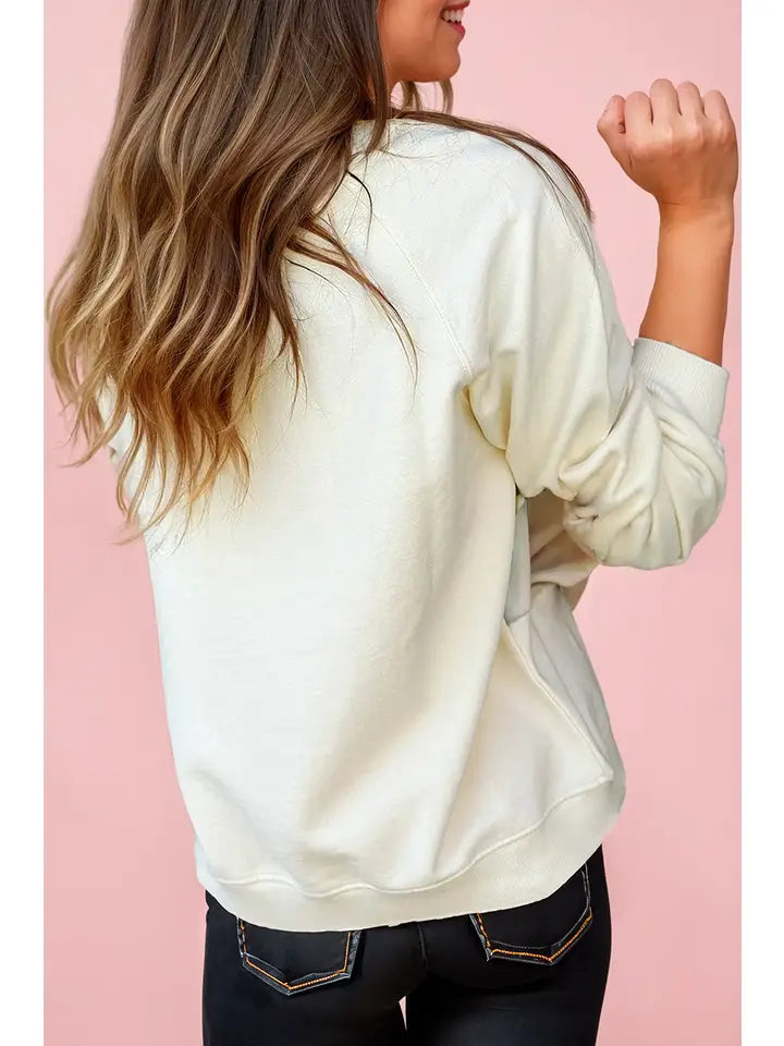 Rainbow Striped Crew Neck Sweatshirt