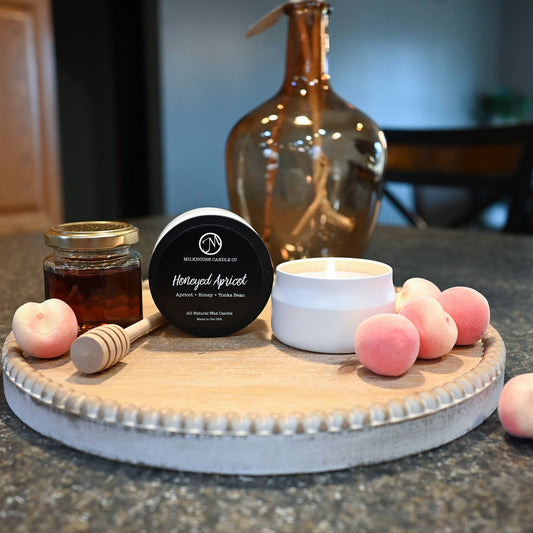 3.75 oz Traveler Tin Candle: Honeyed Apricot